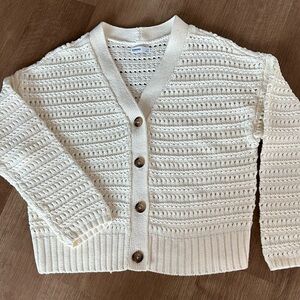 Sonoma Women's Cream Button-Up Cardigan